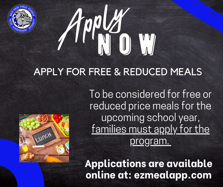 APPLY NOW FRO FREE AND REDUCED MEALS